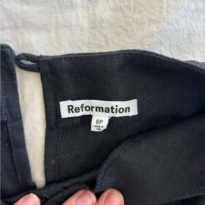 Reformation black linen dress 6 petite